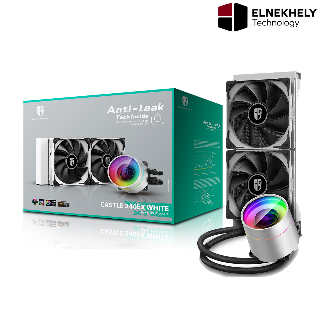 DEEPCOOL Castle 240EX Addressable RGB AIO CPU Liquid Cooler-WHITE - DP-GS- H12W-CSL240EXWH